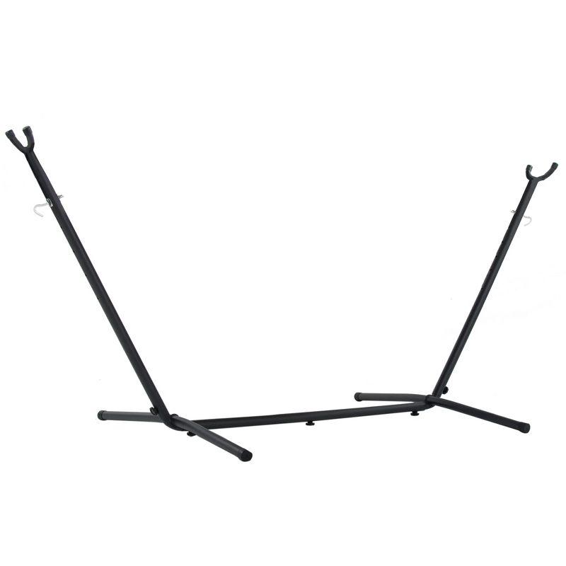 Universal Black Steel Hammock Stand with Hardware