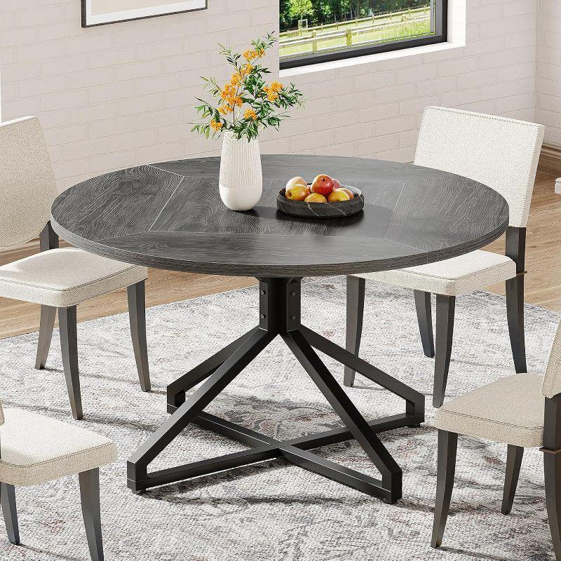Millwood Pines 47 Inch Round Dining Table For 4-6 People