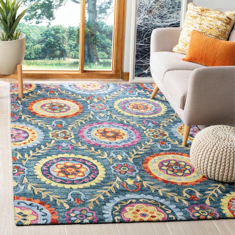 Suzani SZN374 Hand Hooked Area Rug  - Safavieh