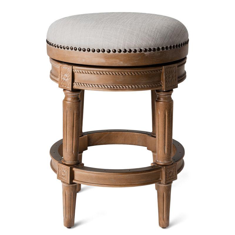 Maven Lane Maven Lane Pullman Backless Stool with Fabric Upholstery