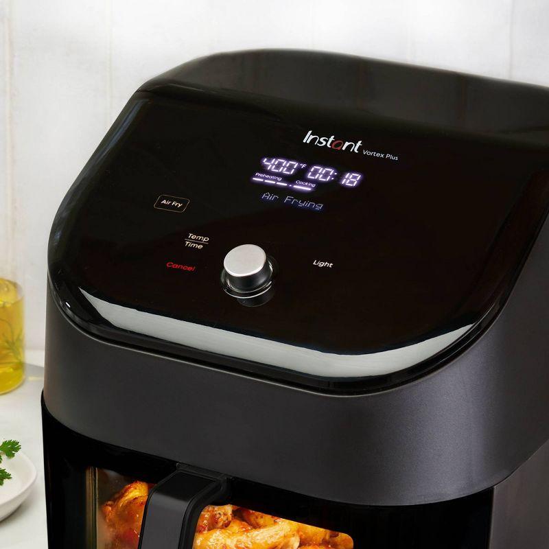 Instant Vortex Plus 6qt Air Fryer with ClearCook - Black: 1800W, 1 Year Warranty, Airfryer Sale