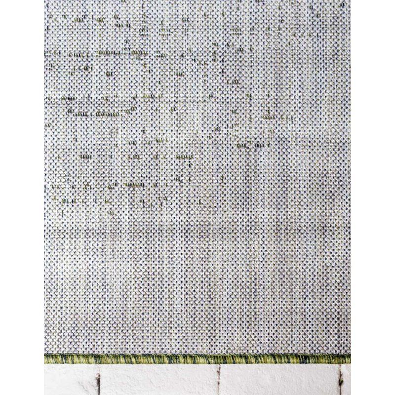 Unique Loom 5' 1 x 8' 0 Rectangle Indoor/Outdoor Modern Green Area Rug