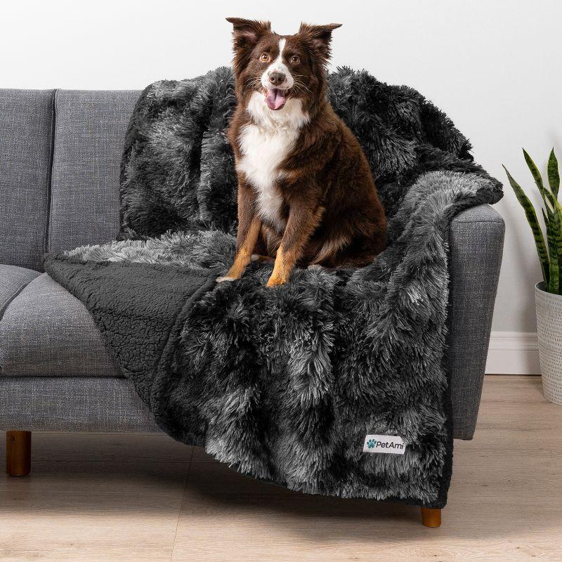 PetAmi Faux Fur Sherpa Pet Blanket