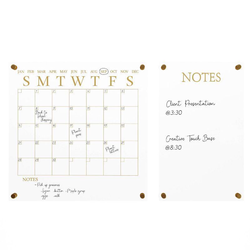 Thomas Martha Stewart Acrylic Wall Calendar and Notes Board with Marker and Mounting Hardware