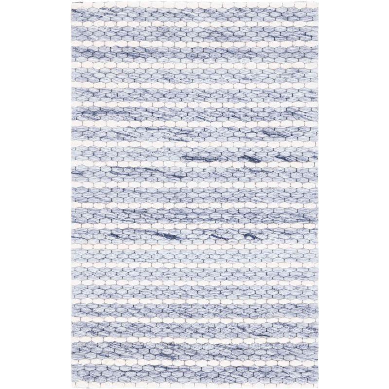 Marbella MRB207 Hand Woven Indoor Accent Rug - Blue/Ivory - 3'x5' - Safavieh