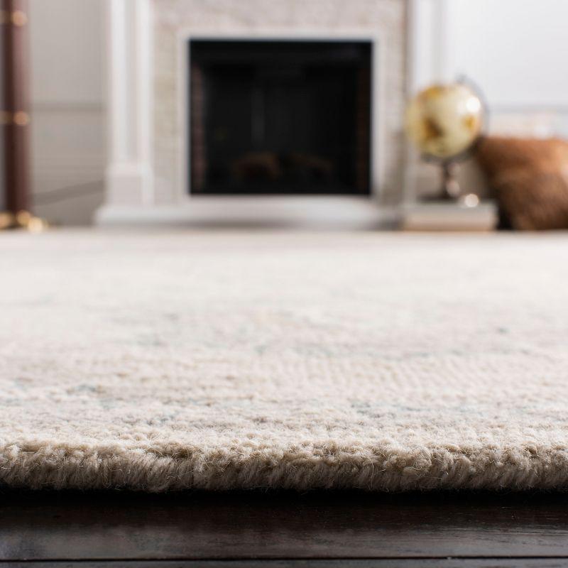 Micro-Loop MLP503 Hand Tufted Indoor Accent Rug - Ivory/Beige - 3' Round - Safavieh