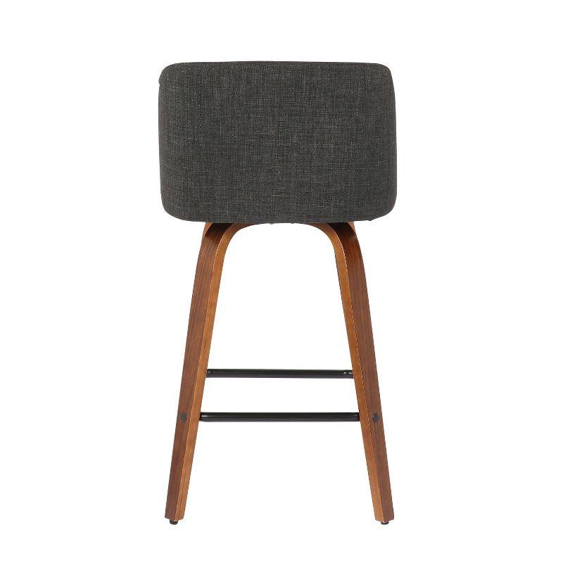 Set of 2 Toriano Mid-Century Modern Counter Height Barstools - LumiSource