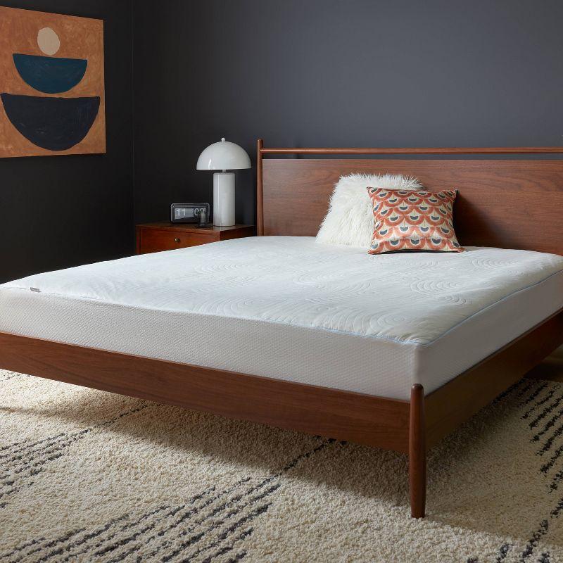Tempur-Pedic Queen Cool Luxury Quilted Waterproof Machine Washable Fitted Mattress Pad: Hypoallergenic Protector