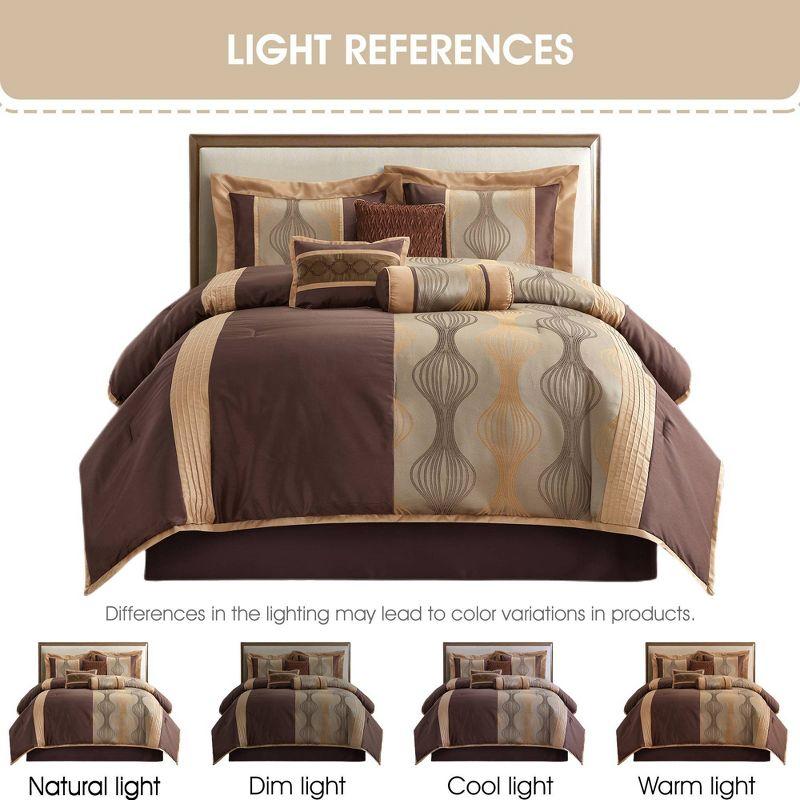 Nanshing America, Inc Kath 7 Piece Microfiber Modern & Contemporary Comforter Set