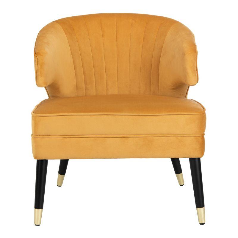Stazia Wingback Accent Chair - ACH4502 - Marigold/Black - Safavieh