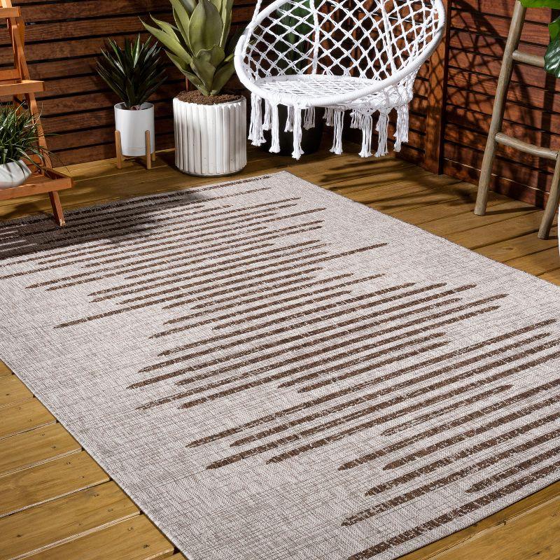 Zolak Berber Stripe Geometric Indoor/Outdoor Area Rug - JONATHAN Y