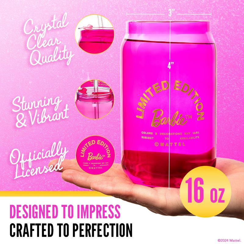 Barbie x Dragon Glassware 16 oz Limited Edition Drinking Glasses Pink & Magenta