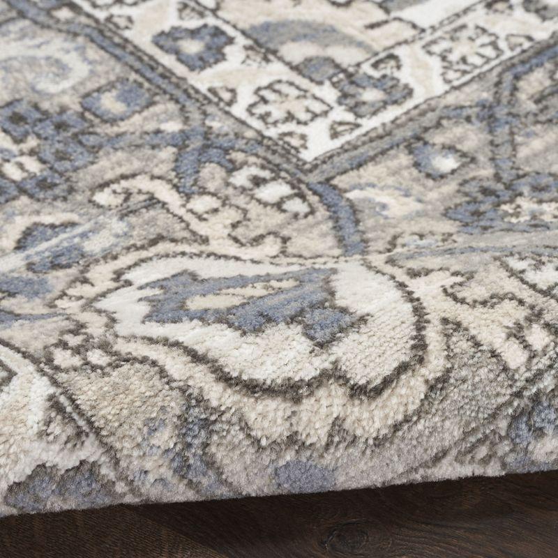 Nourison 8'10" x 11'10" Concerto Center Medallion Indoor Area Rug Ivory Blue
