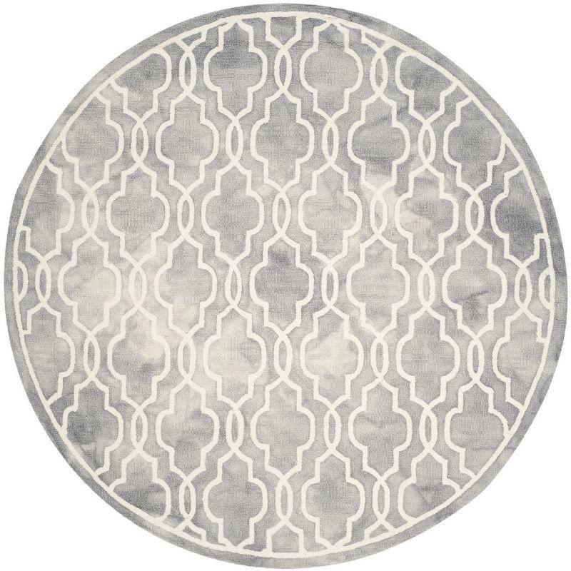 Ivory Elegance Round Hand-Tufted Wool Area Rug - 7' Diameter