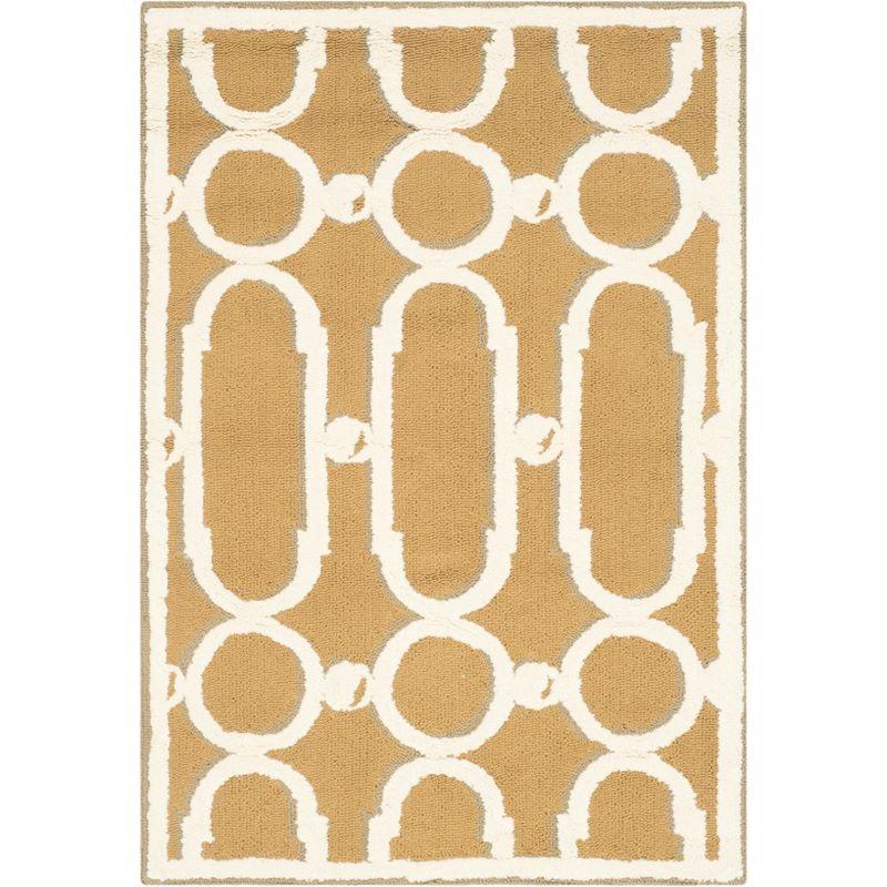 Newport NPT434 Hand Hooked Accent Rug - Olive/White - 2'x3' - Safavieh.