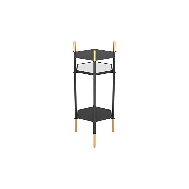 Zuo William Side Table Gold & Black