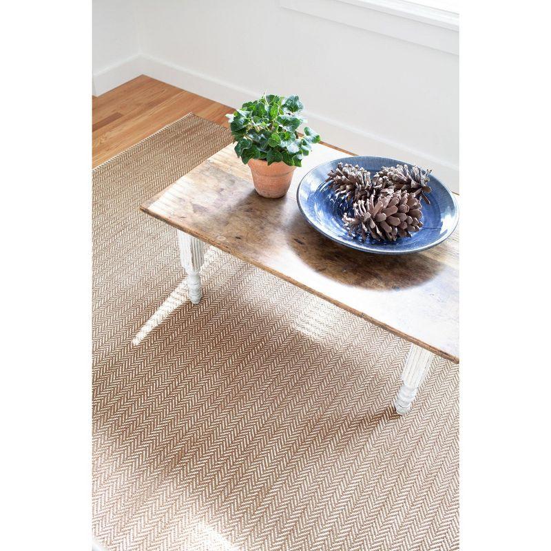 Herringbone Stone Handwoven Cotton Rug