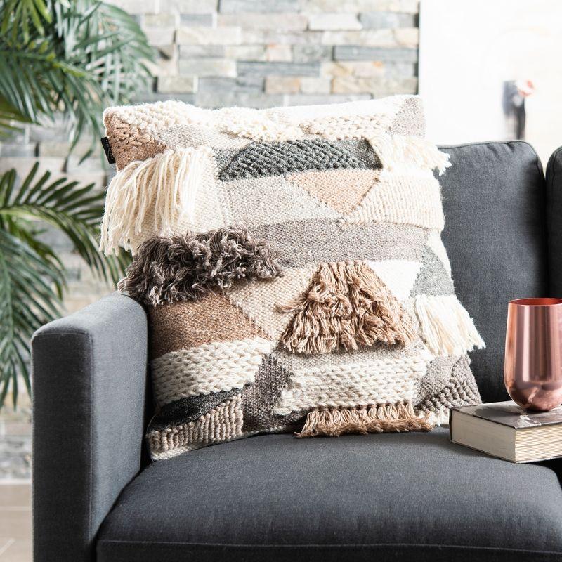 Banstead Geometric Wool Throw Pillow