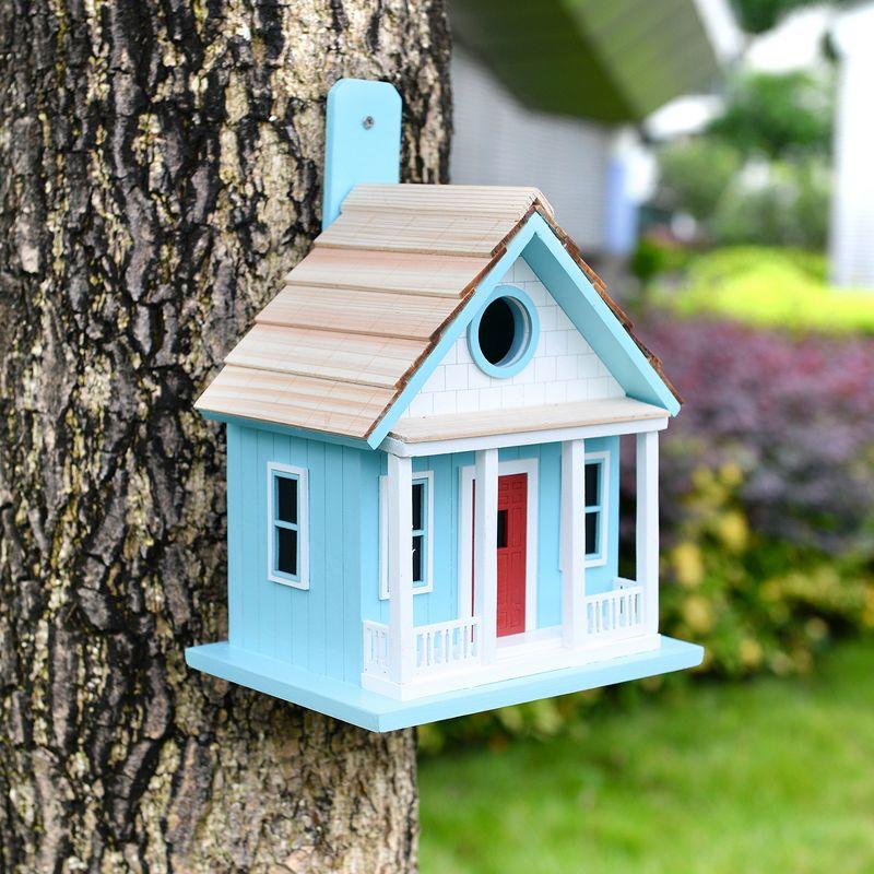 Vandue Outdoor Wooden Birdhouse, Bird-Friendly Perch - Cape Cod