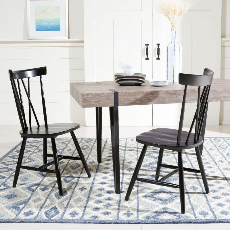 Friar Dining Chair (Set of 2) - DCH1401 - Black - Safavieh