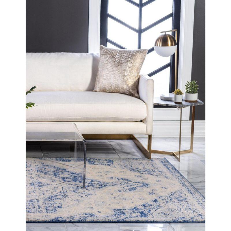Unique Loom Asheville Collection Area Rug - Tanglewood (8'  x 10' Rectangle Blue/Light Blue)