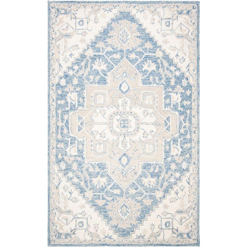 Micro-Loop MLP503 Hand Tufted Area Rug - Blue/Ivory - 5'x8' - Safavieh.