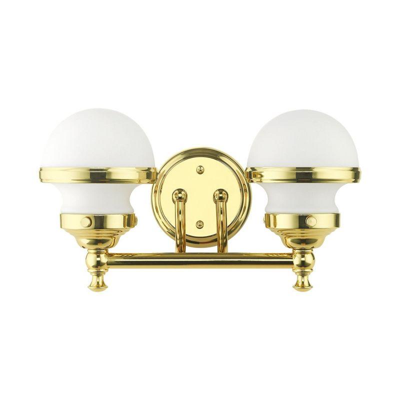 Livex Lighting Oldwick 2 - Light Vanity in  Polished Brass