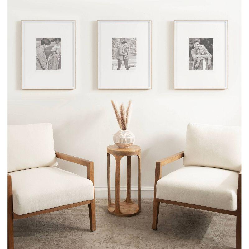 Classic White and Natural 16x20 Tabletop and Wall Photo Frame Set