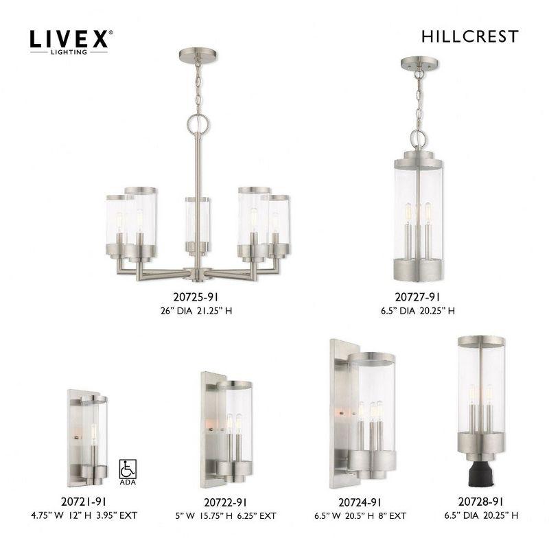 Taylen 5 - Light Stainless Steel Cylinder Chandelier