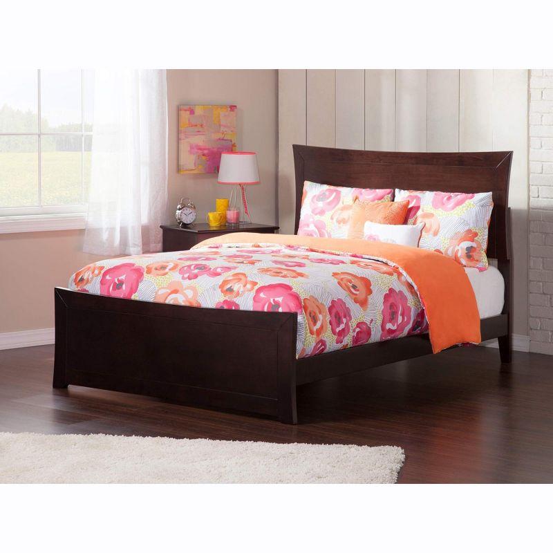 Metro Low Profile Solid Wood Platform Bed with Matching Footboard