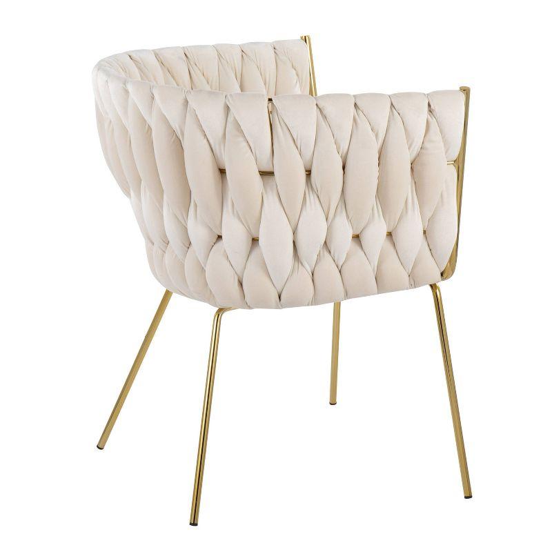 Braided Renee Velvet/Metal Accent Chair - LumiSource