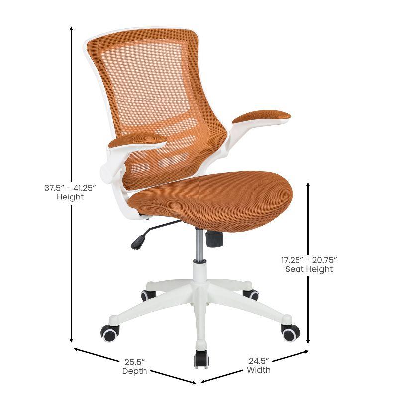 Flash Furniture Mid-Back Mesh Swivel Ergonomic Task Office Chair with Flip-Up Arms