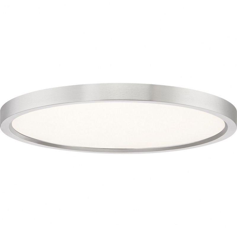 Quoizel Lighting Outskirts 1 - Light Flush Mount in  Brushed Nickel