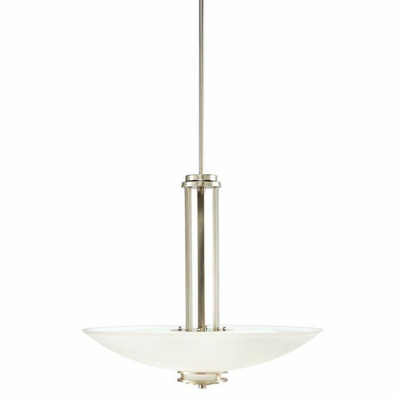 Hendrik 22" Brushed Nickel 3-Light Inverted Pendant