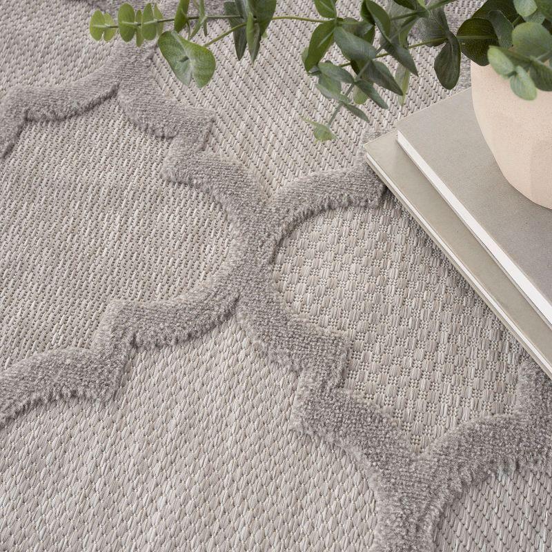 Nourison Easy Care 9' x 12' Silver Grey Indoor/Outdoor Rug