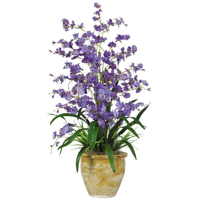 Nearly Natural Triple Dancing Lady Silk Flower Arrangement, Purple