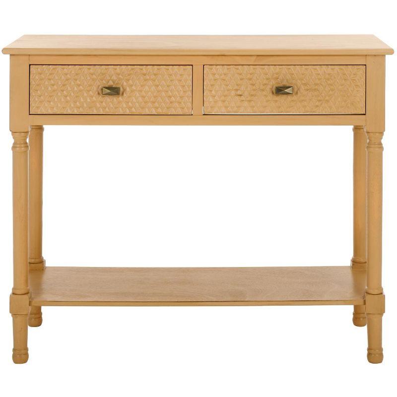 Halton 2 Drawer Console Table - Camel - Safavieh