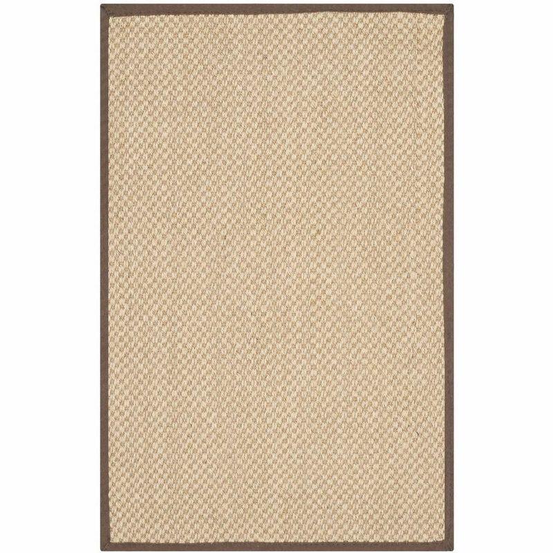 Natural Fiber NF141 Power Loomed Indoor Accent Rug - Maize/Brown - 2'x3' - Safavieh.