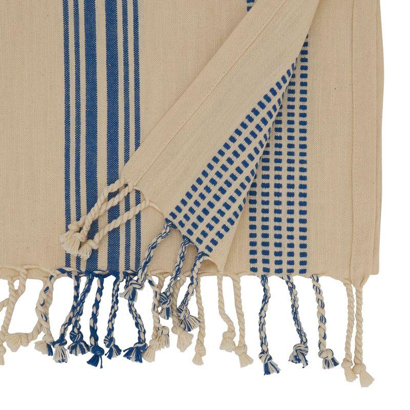Saro Croetter Striped 100% Cotton Table Runner
