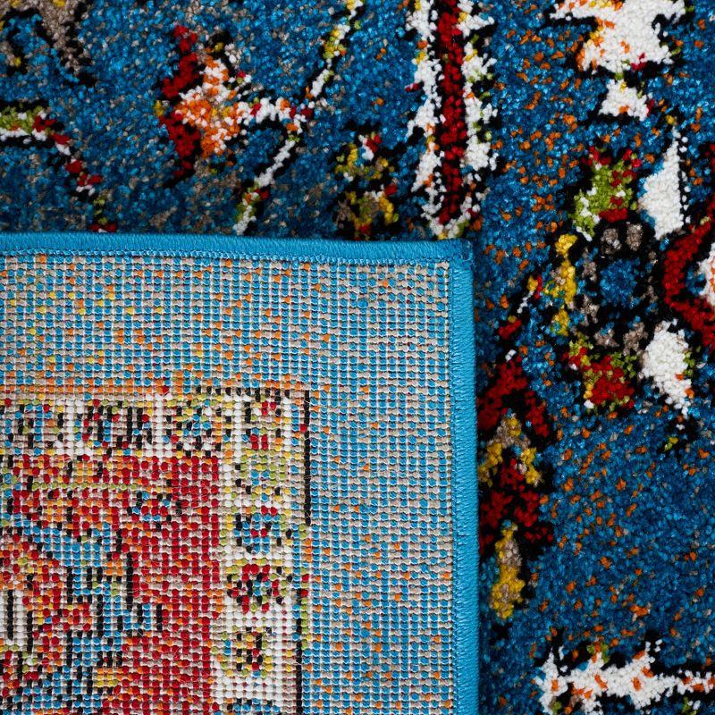 Vintage Hamadan VTH266 Power Loomed Accent Rug - Blue/Red - 2'7"x5' - Safavieh.