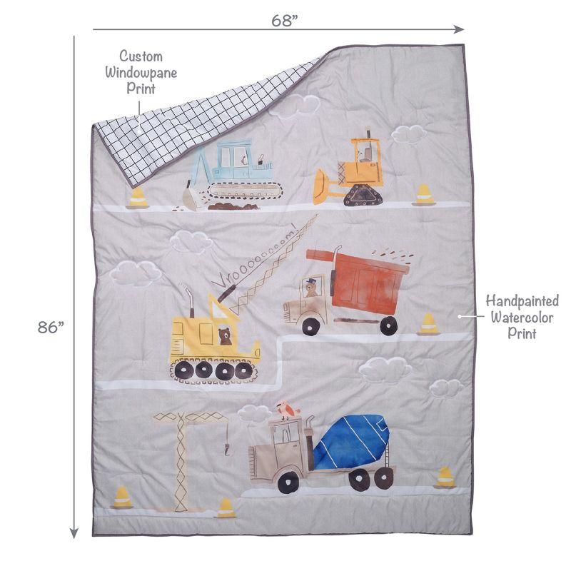 Bedtime Originals Construction Zone Twin Quilt & Pillow Sham Set