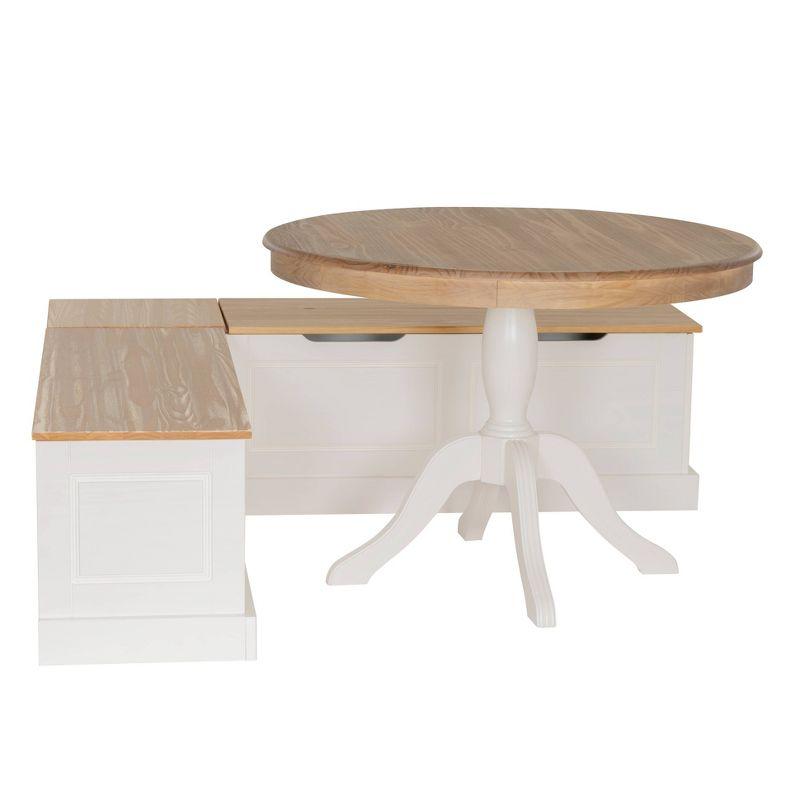 Tobin Backless Breakfast Corner Nook Set - Linon