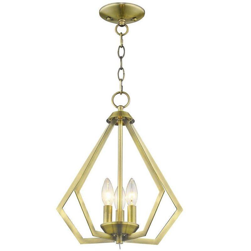 Livex Lighting Prism 3 - Light Chandelier in  Antique Brass