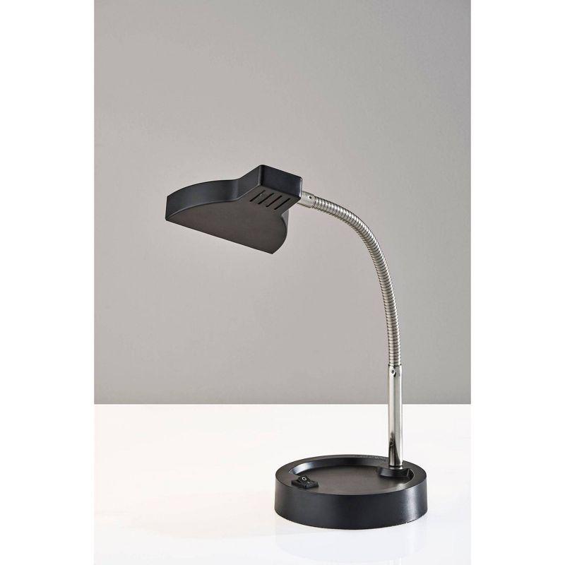 Adesso Slender Desk Lamp: Energy-Efficient 4W LED, Adjustable Gooseneck, ETL Listed, Modern Style