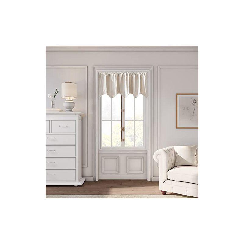 Ricardo Velvet Rod Pocket w/Back Tabs Scalloped Valance w/Backout Lining 50x17 Mauve