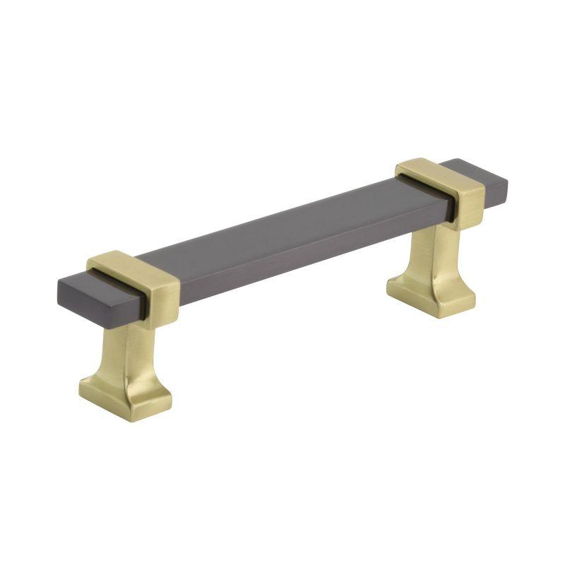 Overton Brushed Gold and Black Chrome Cabinet Bar Pull