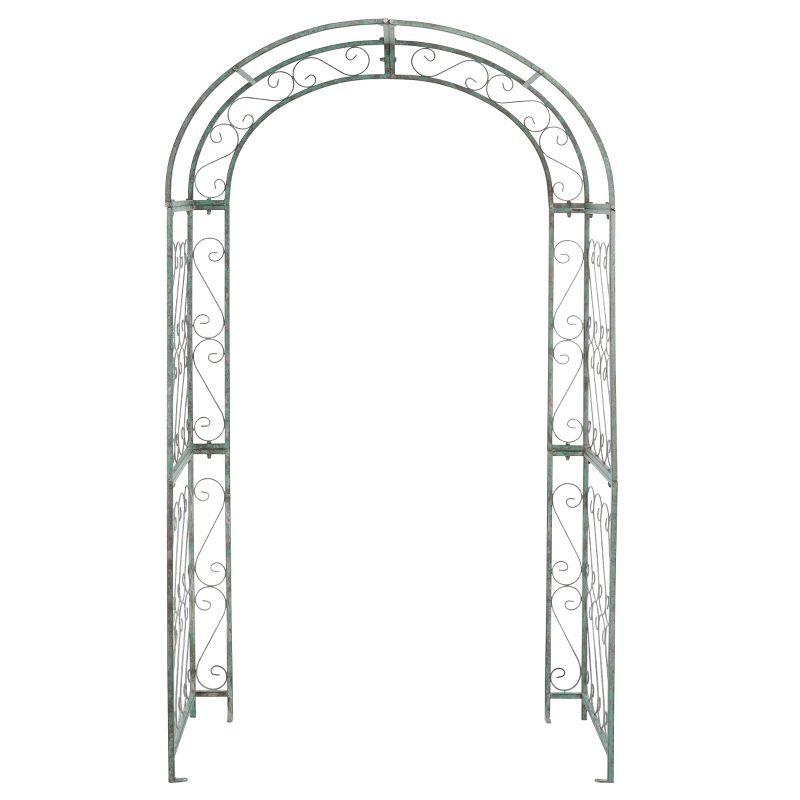 Pagan 48.5'' W x 18.5'' D Iron Arbor in Green