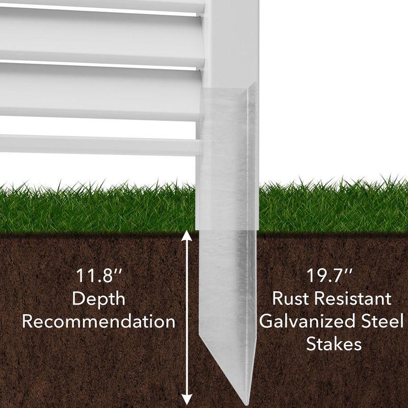 Casafield Privacy Screen - Outdoor Vinyl Fence Panel Enclosure for AC / Trash Bins / Pool Equipment