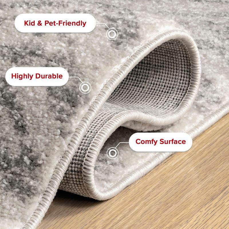 Nuloom Rosanne Geometric 7x9 Indoor Area Rug for Living Room Bedroom Dining Room Kitchen, Grey/Ivory