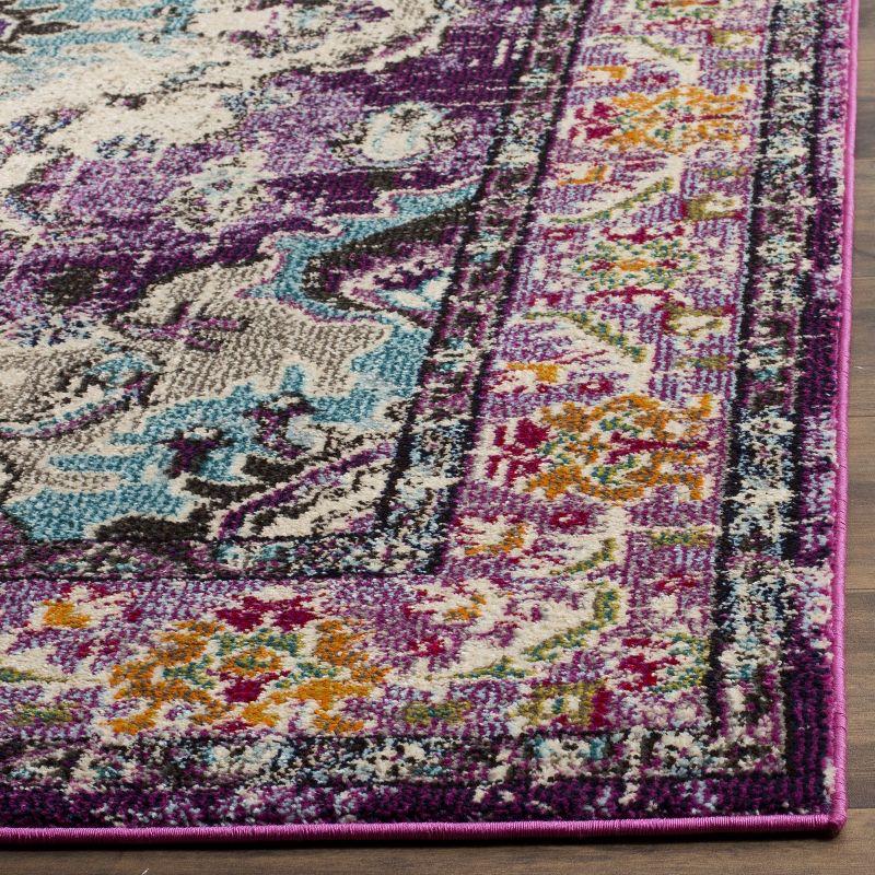 Monaco MNC243 Power Loomed Indoor Accent Rug - Violet/Light Blue - 3'x5' - Safavieh